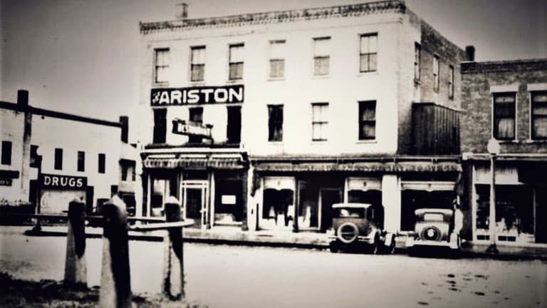 Historic photo of the first Ariston Cafe