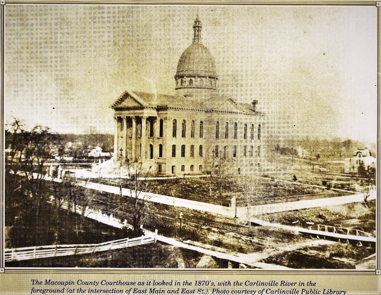 Macoupin Count Courthouse in 1870's