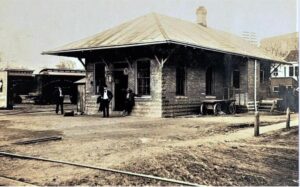 early photo of the Illinois Terminal System depot
