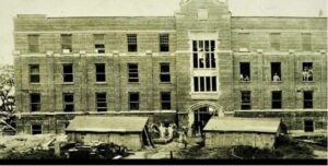 Stoddard Hall construction work in 1924