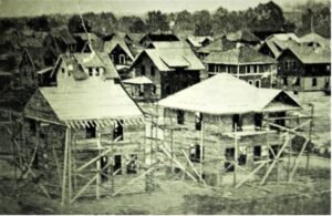 standard historic homes in neighborhood in Carlinville, IL