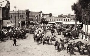 from the Farmer Boy Round-Up on the Square in Carlinville
